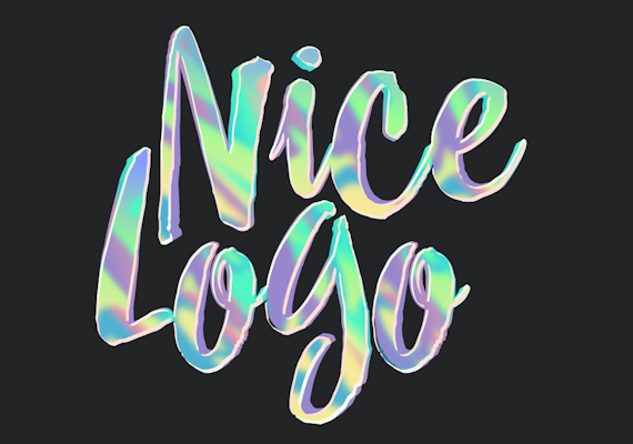 Голографический логотип 'Nice Logo'